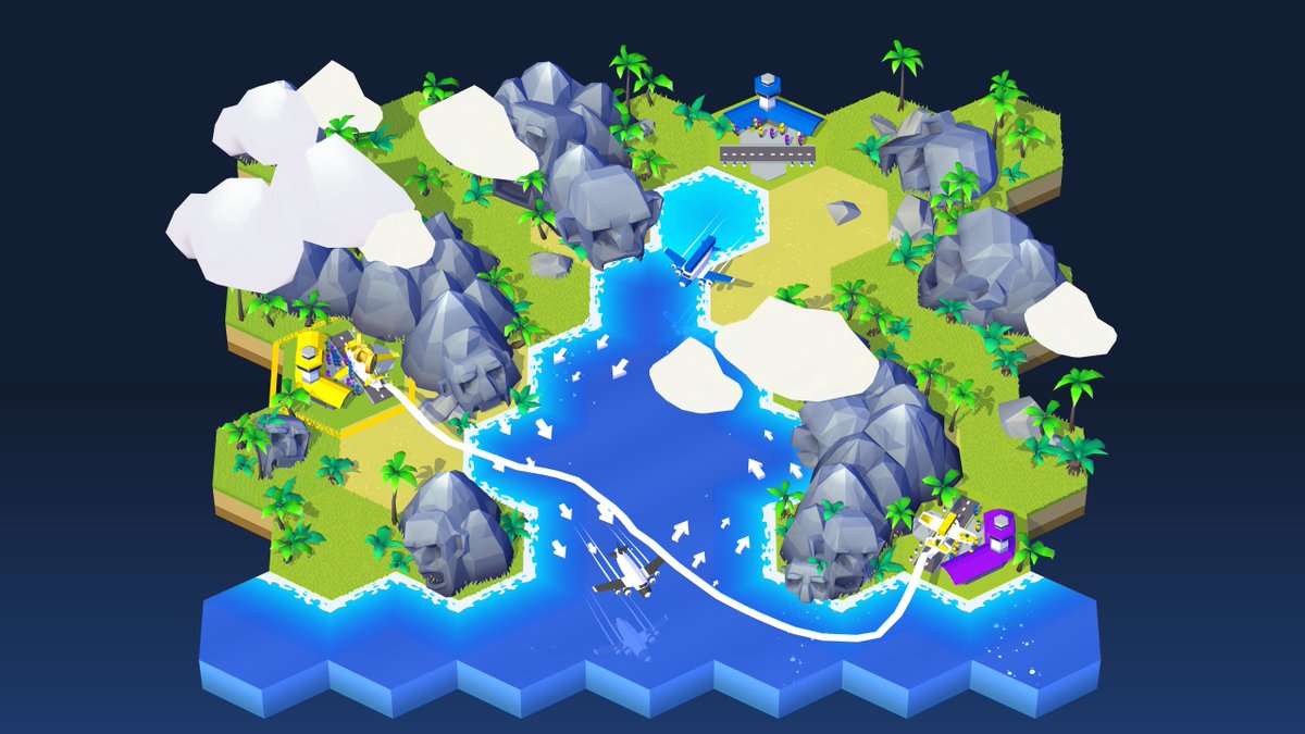 flarup's tweet image. I’m really excited about the evolution of the art direction in Fly THIS!

Thank you to @3DCrede &amp;amp; @ulrikdamm for putting up with my obsessing over things like waving grass, swaying trees, ocean shimmer and reflections.

I think we’ve made a world thats vibrant and fun.