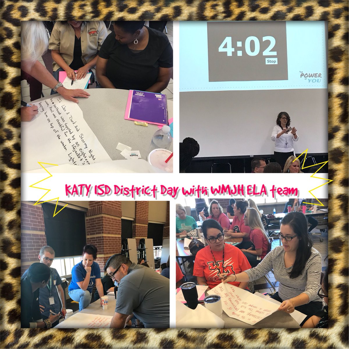 Spending quality time with my WMJH ELAR team.   Being with Such positive energy and supportive educators who are ready to push their learning today for the ‘West Mo’ kids this year is AmAzInG!!
<a href="/WMJHJaguars/">West Memorial JH</a>  #KatyISDELA