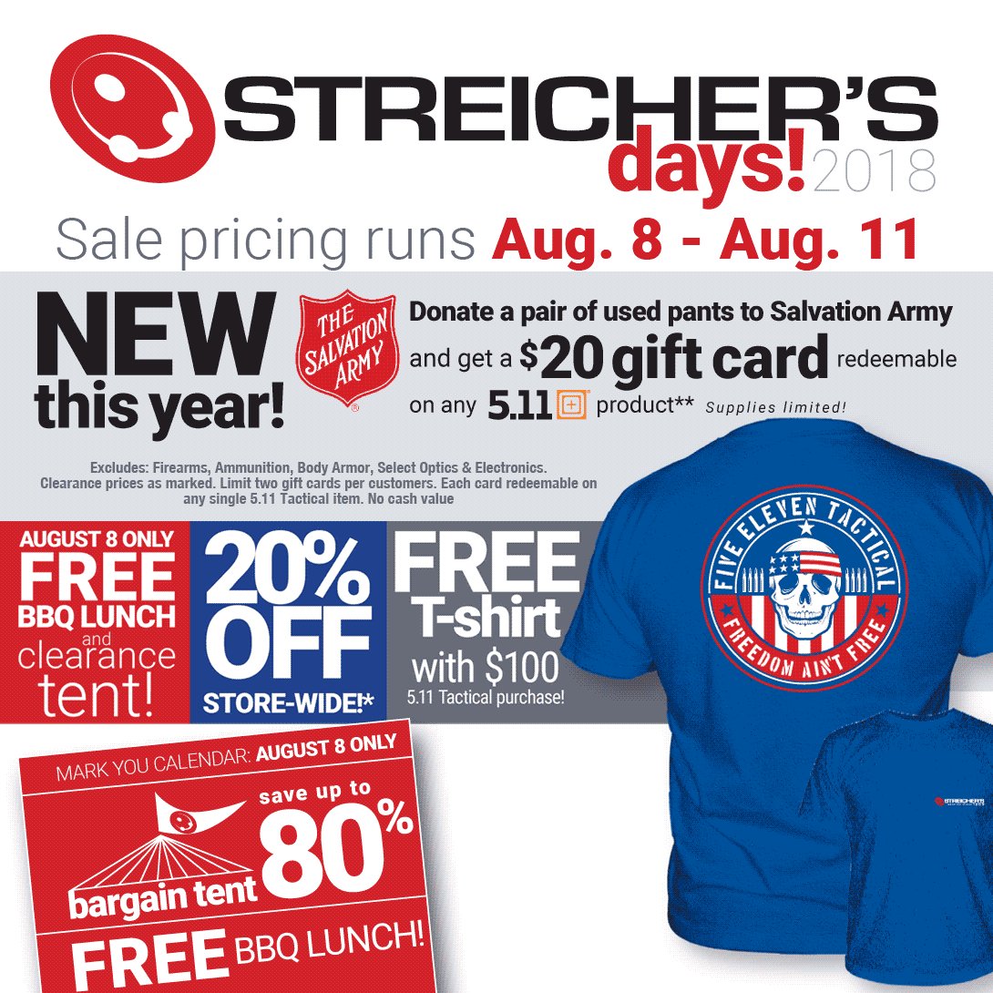 Streicher's Days is here! Get 20% OFF Site Wide! Orders Over $49 will get Free Shipping All Weekend Long! streichers.com