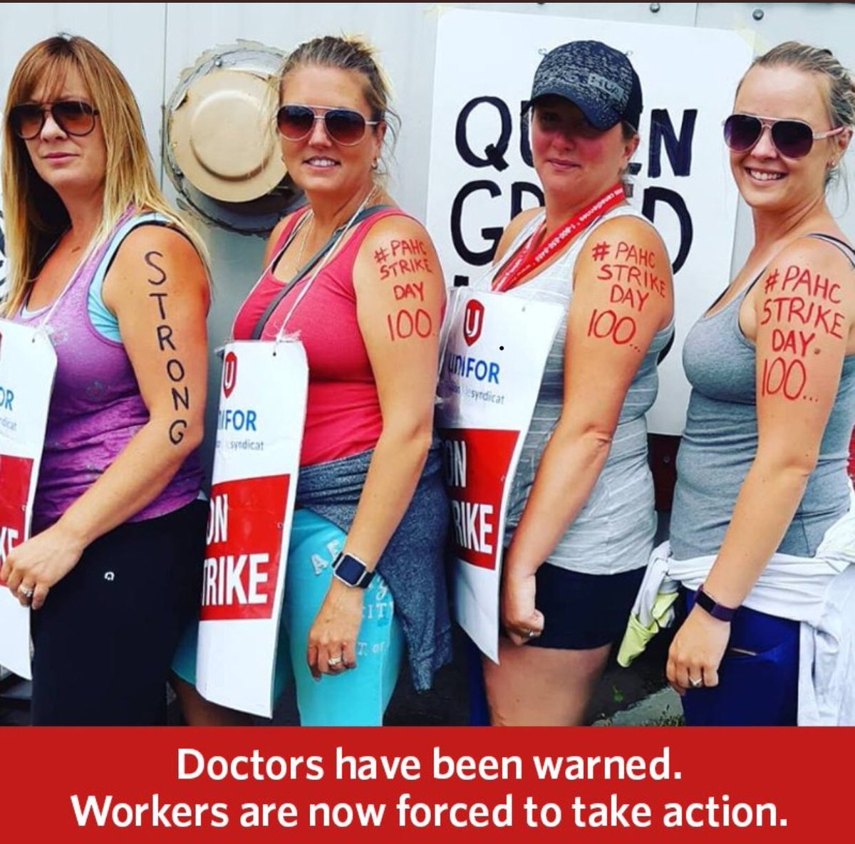 uniforlocal302's tweet photo. Solidarity with our sisters in L229 #badbossdoctors get back to the table! #UniforWC2018 #uniforlocal302 https://t.co/yiAoZ2aXGV