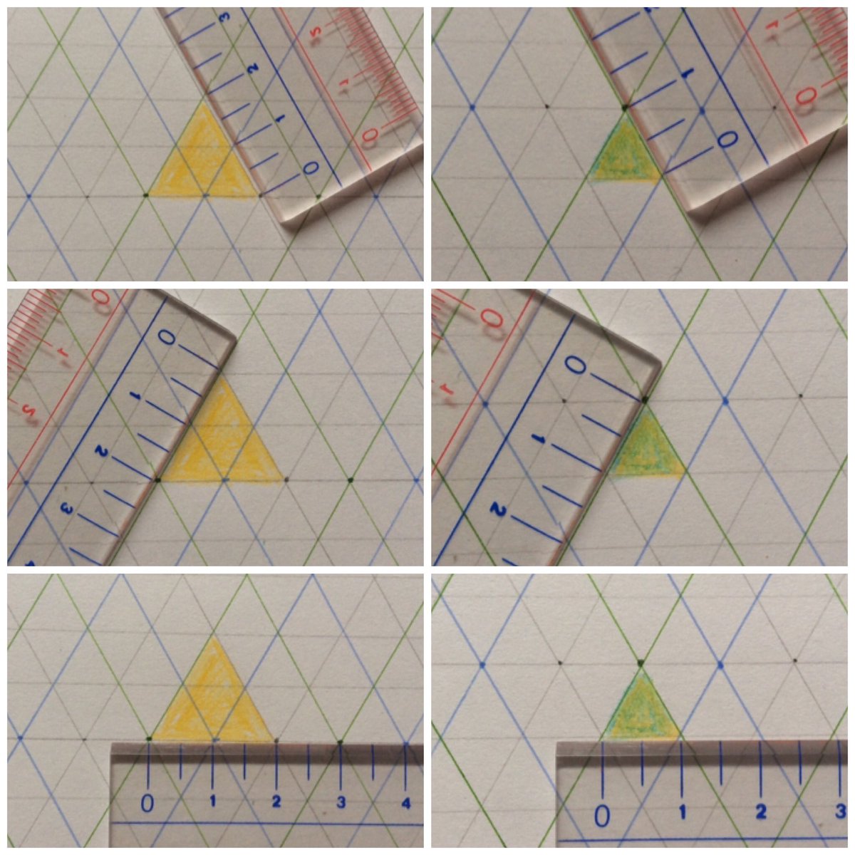 吉房泰子 小袖生活 縫う着る暮らす 刺し子の図案 を描くのは写経みたいですが 仲間とアイデア出し合い画期的な便利道具が誕生しました 正三角形を使う麻の葉は描くのが難しい 斜方眼を簡単に描けるあみつけネットを活用した描き方を見つけました これは