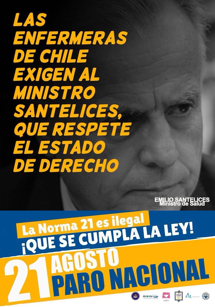 JWIGODSKI's tweet photo. Masifica este mensaje entre colegas y amigos!!  El MINSAL debe ESCUCHARNOS! @ministeriosalud @ESantelicesC @colmedchile @EnriqueAccorsi @DoctorJLCastro @enfermeria_fund @Enfermeriajw @enfnoesgrito @FENEECh @FENASENFCHILE @ACHIEEN1 #ParoNacional21DeAgosto #QueSeCumplaLaLey https://t.co/2H1XpbqNMR