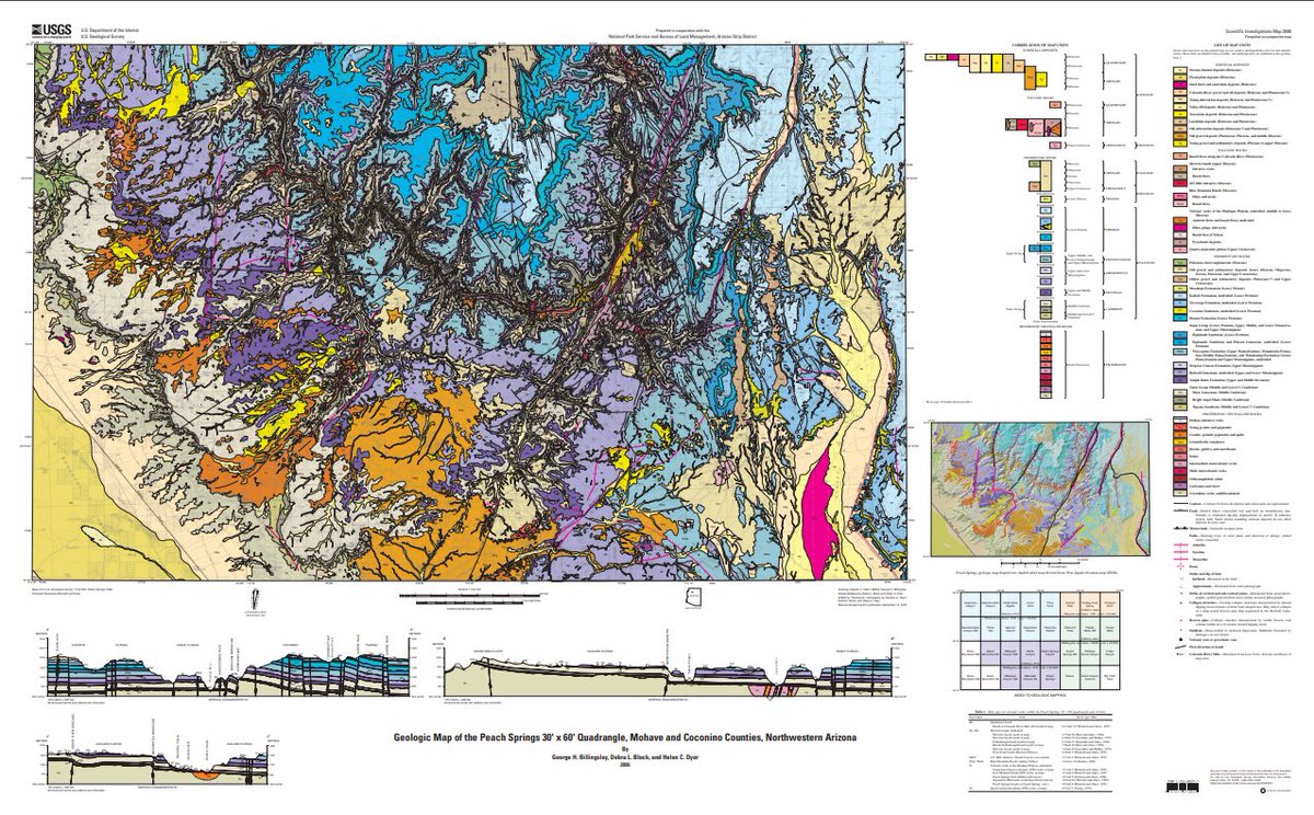 USGSstore's tweet photo. It's #FreeMapMonday! Retweet and follow us for a chance to win the Geologic Map of the Peach Springs, AZ product! #USGSStore (U.S. residents only) https://t.co/TZaPo1wzXQ