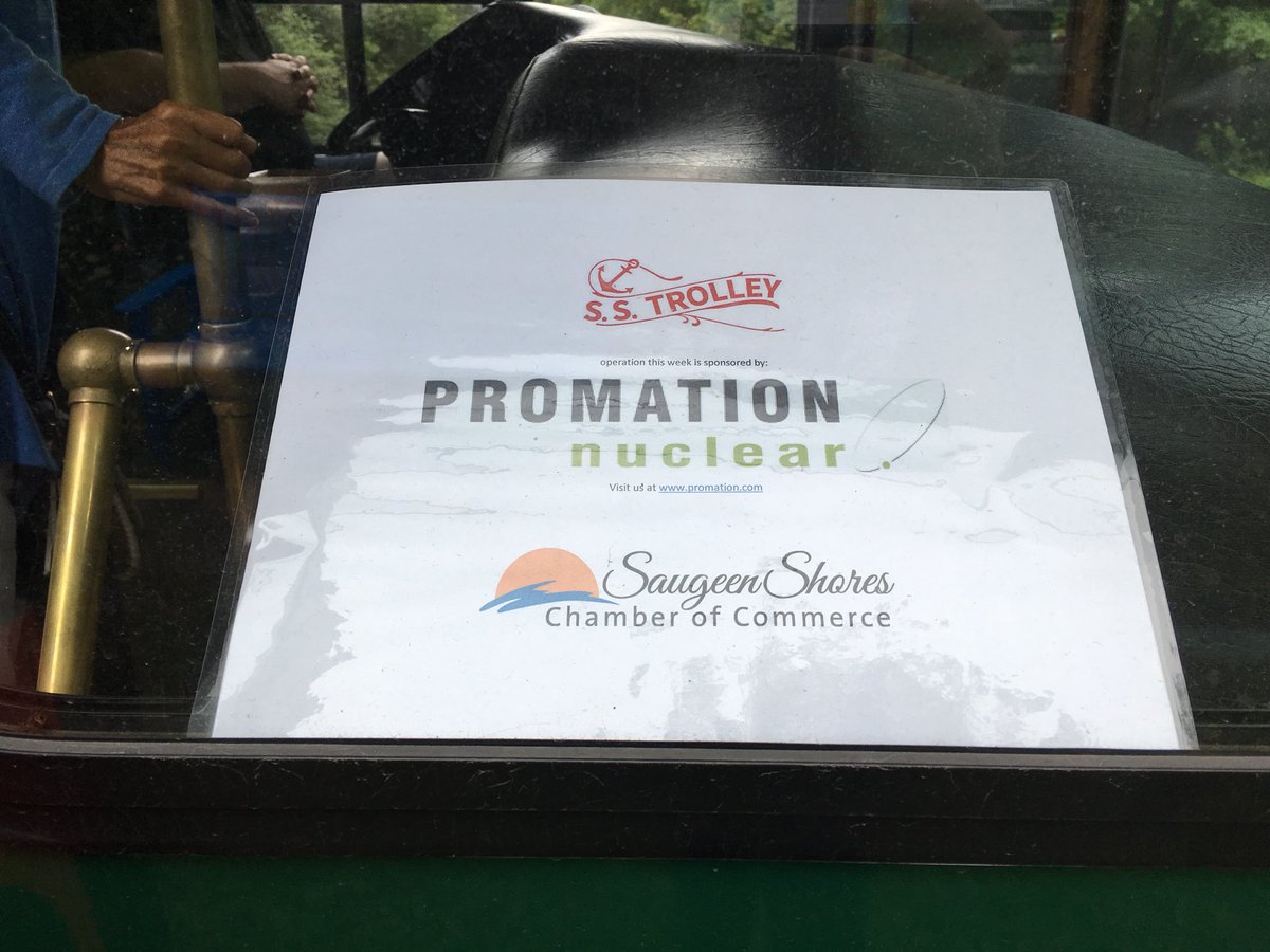 PromationN's tweet image. Promation Nuclear are proud sponsors of the local S.S. Trolley. Be sure to hop on this week for a guided tour of beautiful #SaugeenShores 🌊☀️ @SaugeenChamber @Bruce_Power #exploretheshore #portelgin #local