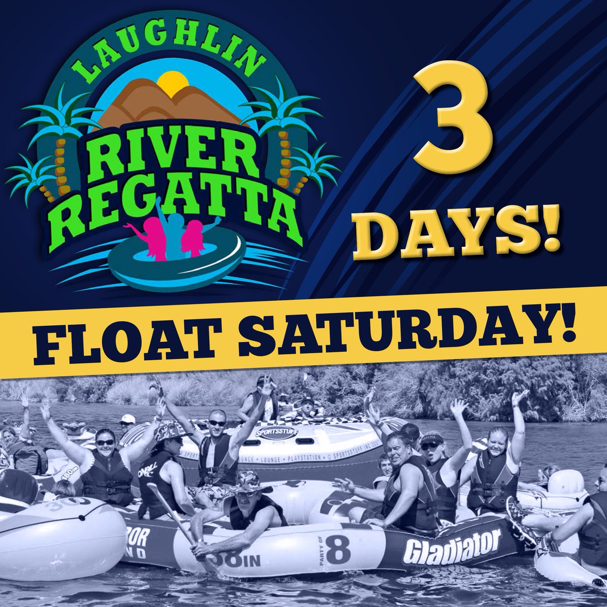 laughlinregatta's tweet photo. It's about to go down in Laughlin, NV!
Get Your Tickets Now: https://t.co/qL0qtuCe1O
#arewefloatinyet #riverregatta #laughlin #herewego #float https://t.co/uX1FqZpxK4