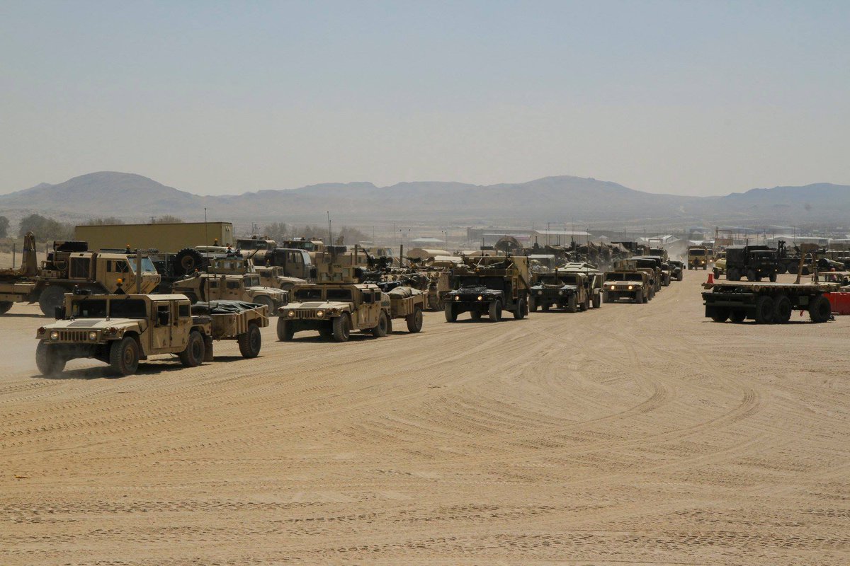 PANationalGuard's tweet photo. Soldiers from our 56th Stryker Brigade Combat Team, 28th ID moved into the "Box," > 7 square mile training area located at @NTC_UPDATE earlier this week to test readiness &skills. #56SBCTNTC #TotalArmyForce https://t.co/KwVMBTtU2d https://t.co/OUPg7PyT8u