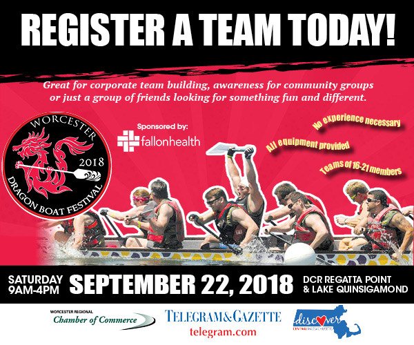 telegramdotcom's tweet photo. Who's in? Worcester Dragon Boat Festival 2018: Join the battle on Lake Quinsigamond this summer https://t.co/7iWwhr0RVj    #SlayIt https://t.co/xCWjxwZQnc