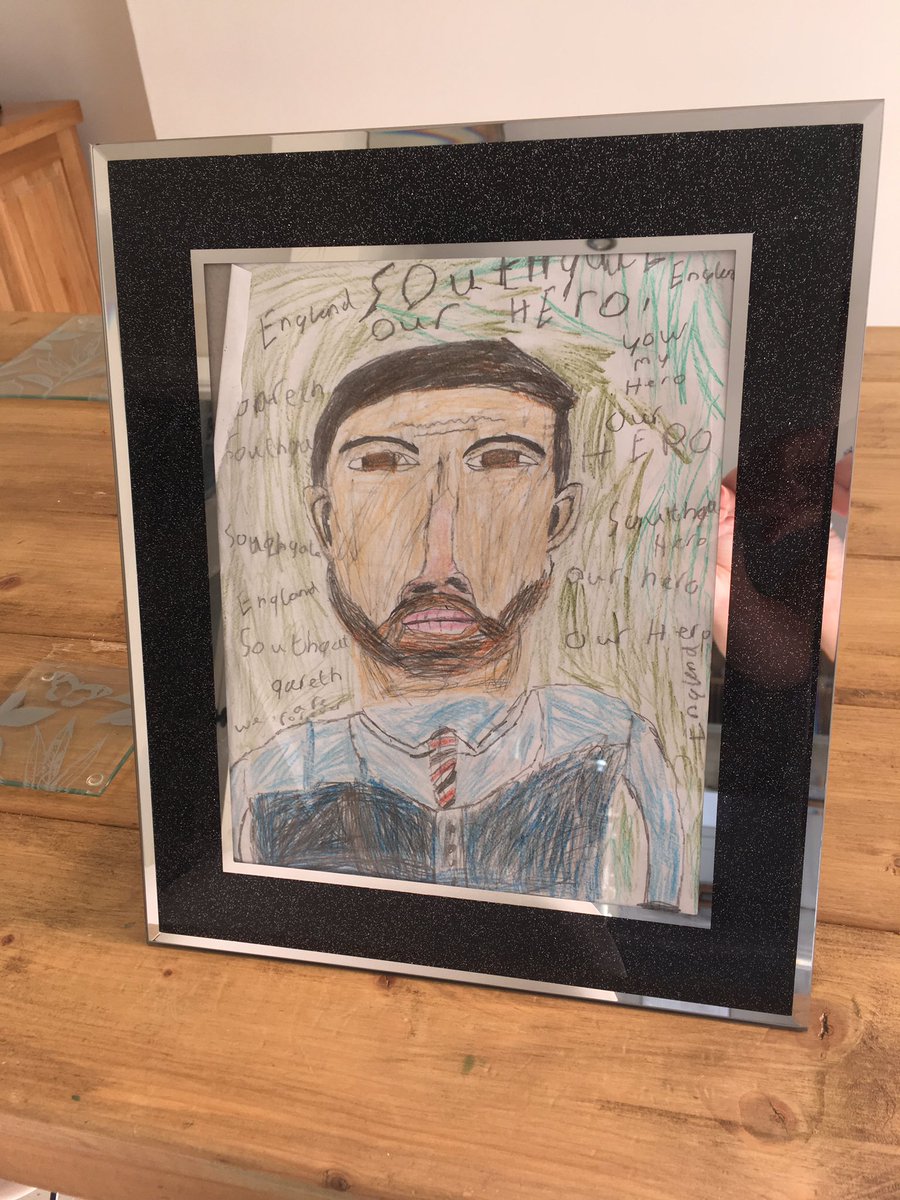 KiddomPearls's tweet photo. @GarethSouthgate this took my seven year old about seven hours today! His love for you is STRONG. He's wondering how many thousands it'll go for if he eBays it...
#hero #onlyonegarethsouthgate https://t.co/OT5qvvNCF3