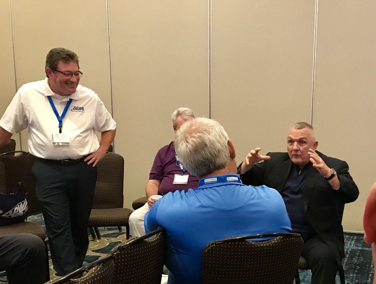.<a href="/RudyRuettiger/">Rudy Ruettiger</a> addressing a few folks prior to his keynote at the .<a href="/APWASC/">APWA-SC</a> annual conference #Rudy .<a href="/APWATWEETS/">APWA</a>