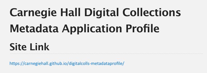 CLIRDLF's tweet image. Utilizing resources from the #dlfaig Metadata Application Profile (MAP) Clearinghouse Project, @carnegiehall’s @lmbarrier + @k_grons share their insights and processes for generating and publishing a MAP to assess collections metadata: diglib.org/carnegie-hall-…