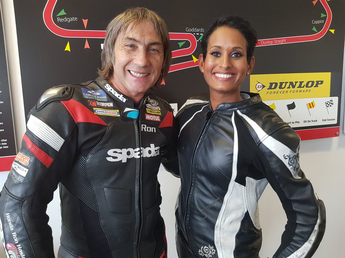 TVNaga01's tweet photo. Wowzers! Just had the most wonderful experience this afternoon. Rode pillion for 6 laps with the fantastic legend that is Ron Haslam - wheelies, tight corners, speedy speedy...woo hoo!!
Loved it!!
#exhilarating #lovelyman
🏍 😁 https://t.co/BpFVsa92Ur
