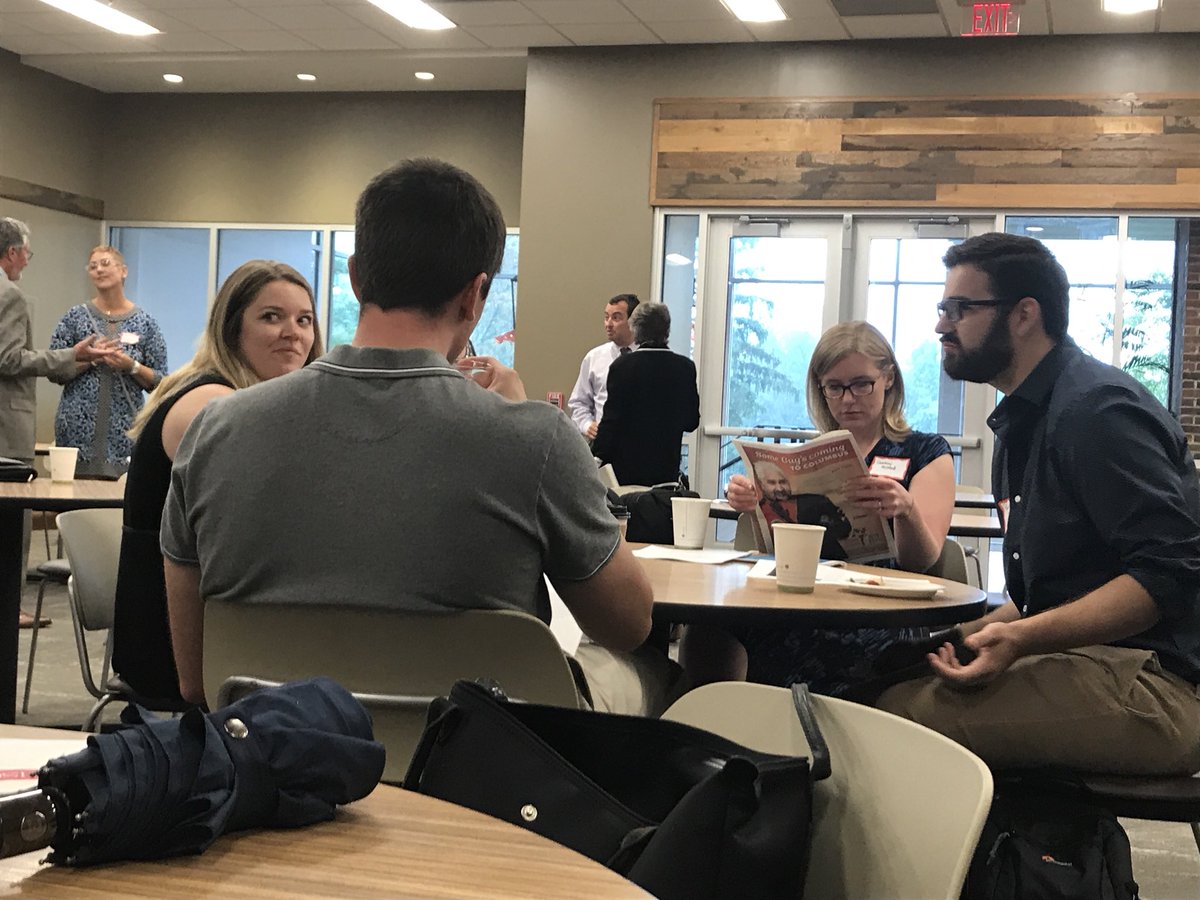 SourceMediaProp's tweet photo. We took darn near the whole newsroom to @denisonu to collaborate with @YourVoiceOhio journalists on reporting on the economic future of #Ohio. @soljourno #sxsw419 #nobreakingnewsplease https://t.co/soU1SKbapT