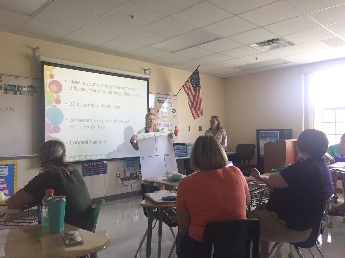 ktpinkston's tweet photo. Learning how to make sense of of the math we are asked to do! Great job @MsMcCurdy18 and Melissa! @lakeschools @LostLakeLions #1stgrade #contenttraining #PrideofClermont https://t.co/8snFEjRQeh