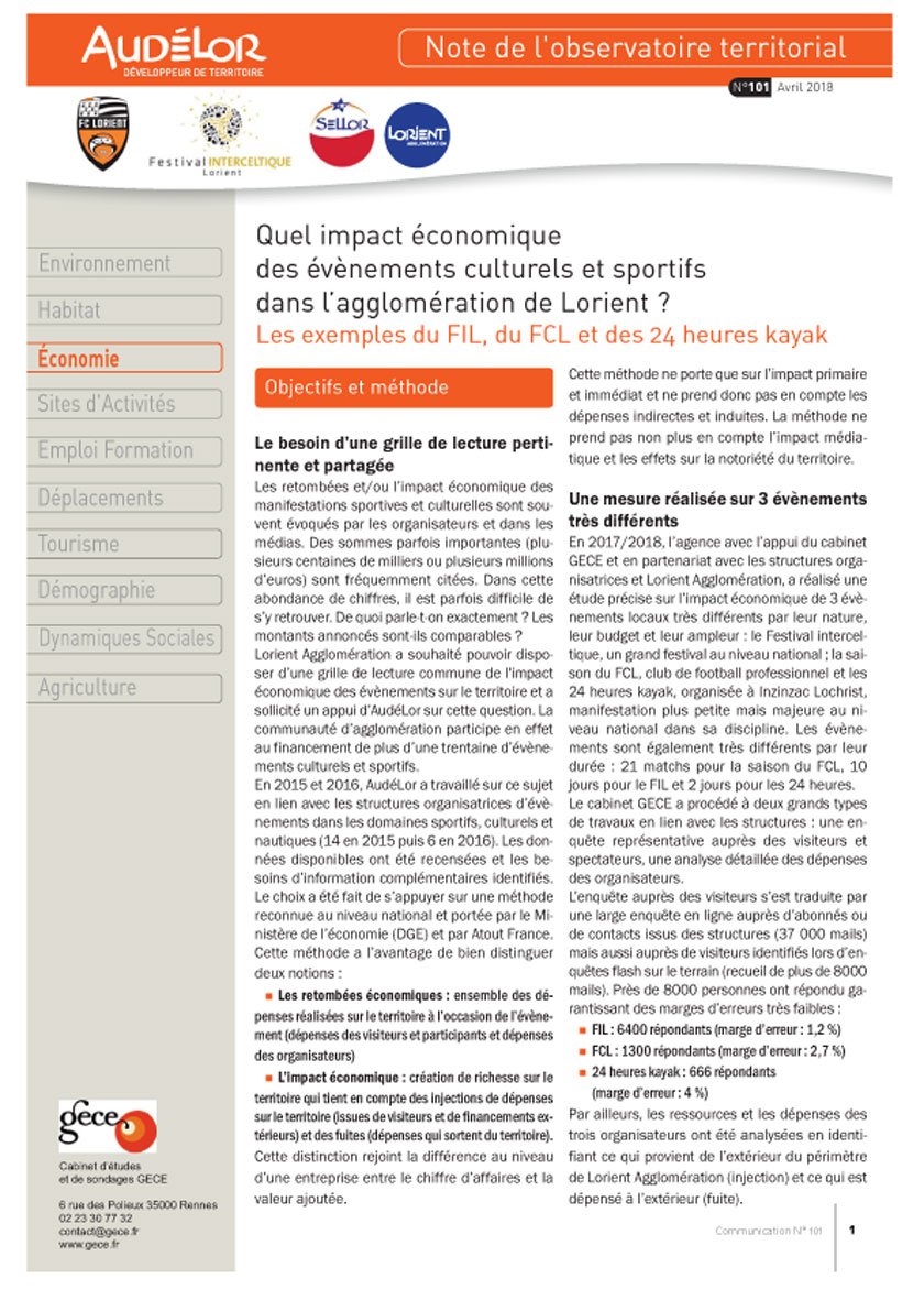 Quel est l'impact économique du @FESTIVALLORIENT sur le territoire ?
- Retombées éco : dépenses visiteurs &amp; organisateurs = 24 millions €
- Impact éco : richesse créée prenant en compte flux financiers entrants &amp; sortants = 12,9 millions €
L'étude ici > goo.gl/YKswVf