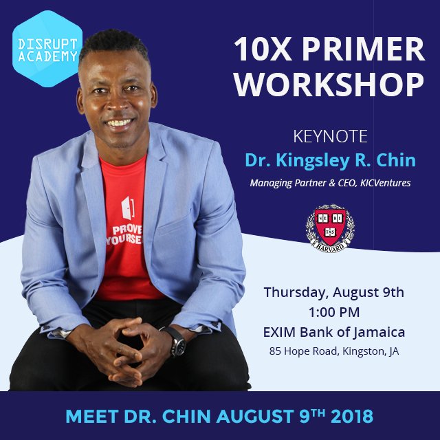 Full steam ahead to Kingston for <a href="/disruptfellows/">Disrupt Ventures</a> 10X Primer Workshop, headlining this immersive experience held to foster entrepreneurial growth, connection &amp; problem solving. #876THEDoctor🇯🇲 #kicventures #10X #entrepreneurship #jamaicanentrepreneurs #caribbeanentrepreneur