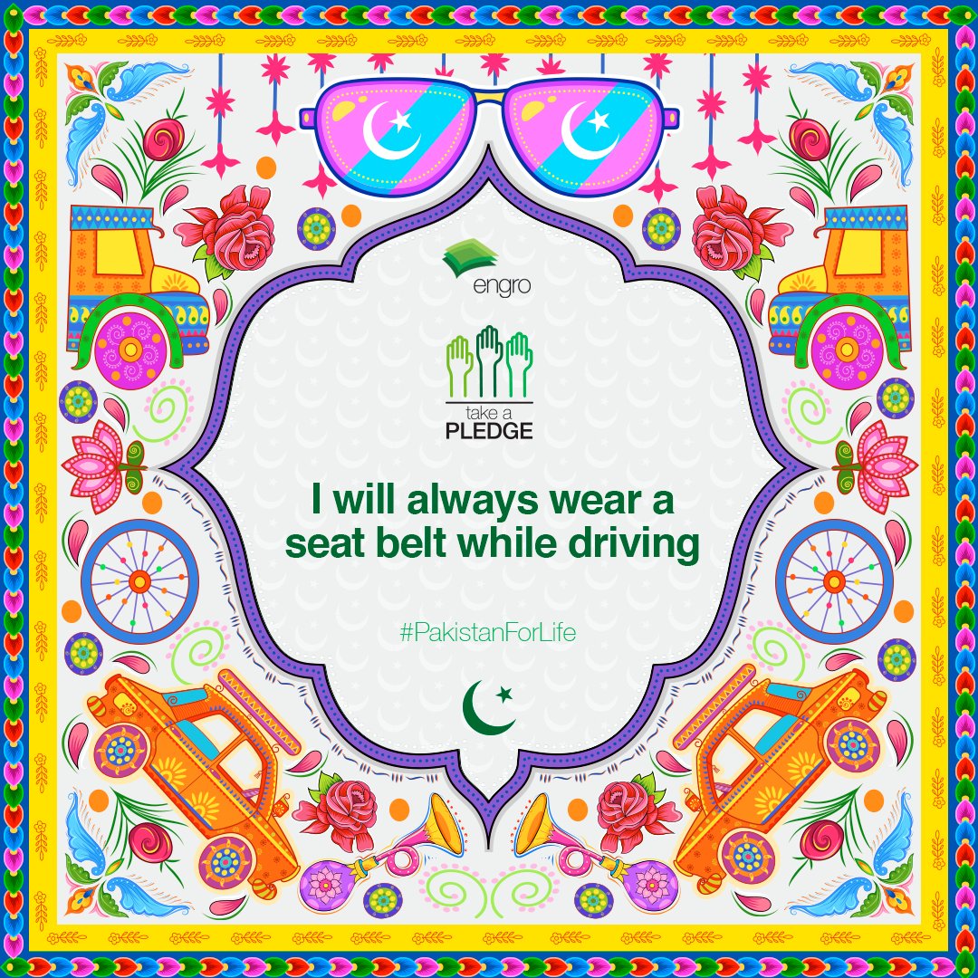 engro_group's tweet photo. Seat belts are an important safety measure for the driver as well as passengers. It is important to recognize the importance of wearing one – seat belts save lives!

Retweet this pledge and get a chance to win exciting prizes!

#PakistanForLife https://t.co/bcWV87d3ix