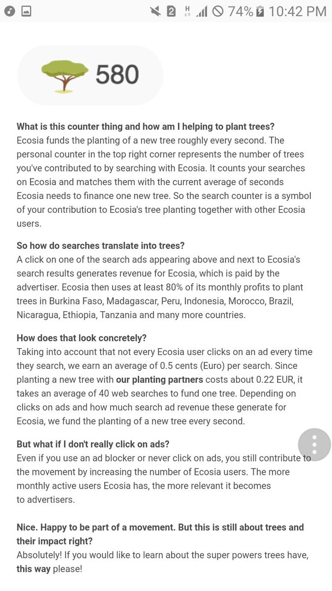 Jamthebones's tweet photo. Let us all support @Ecosia in their tree planting project just by searching the web by ecosia instead of google search. 🌱 45 searches=1tree https://t.co/nZZwy5GIOg