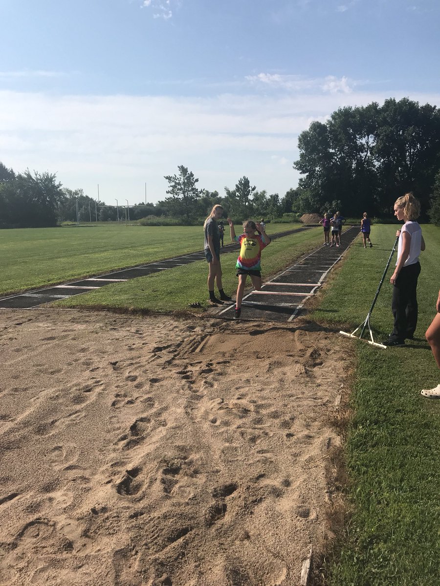 Practicing the long jump
