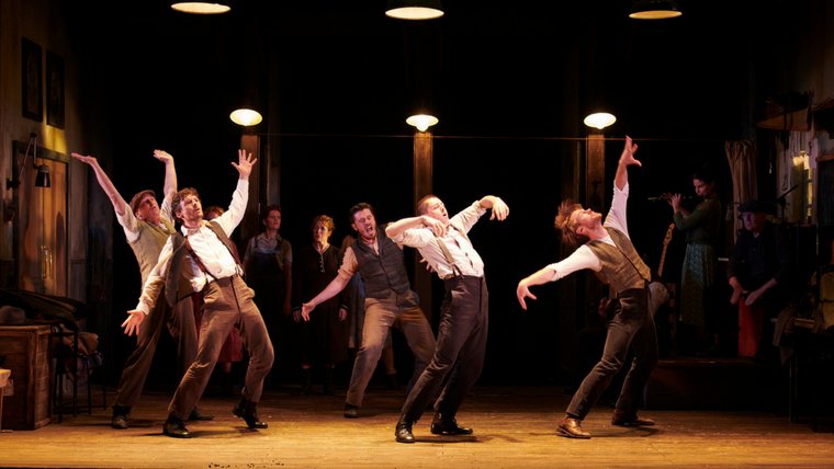 AbbeyTheatre's tweet image. 'We need to take control of our lives again. To work for need, not for greed. Not just to survive like a dog, but to live! To celebrate! To sing! To dance! As free human beings!' #JimmysHall continues! 📷: @RosKavanagh