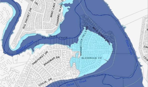 jodyl's tweet photo. Here's some interesting news: New federal data on Austin’s rainfall patterns will probably cause the city to expand the size of areas in the 100-year flood plain leading to a change in development requirements for properties exposed to flash-flooding risk. https://t.co/gElXKpWu08 https://t.co/poFmgL8Yv9