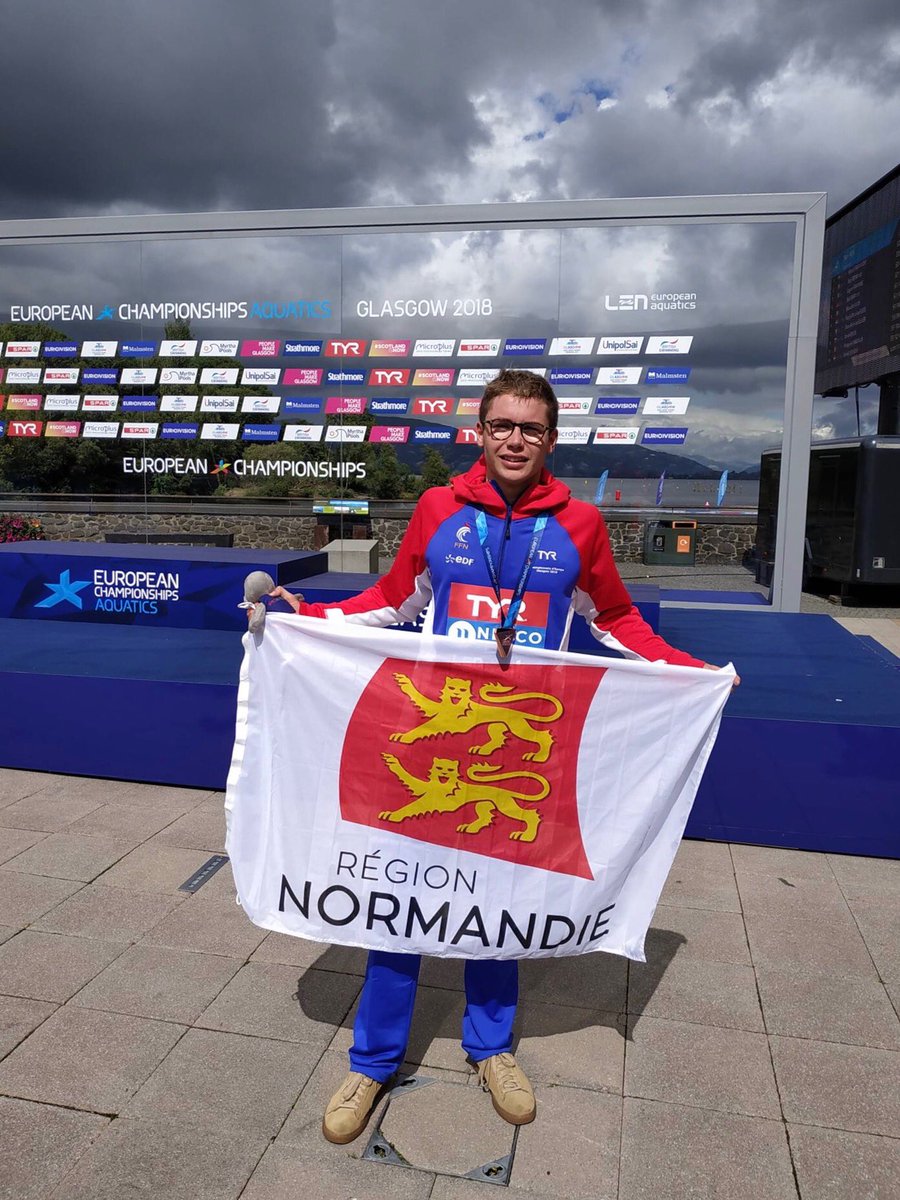 #rouen #natation Félicitations à <a href="/loganat_swim/">Logan Fontaine</a> du club@vikingsderouen pour sa très belle performance de bronze au 5km senior aux Championnats européens  de Natation en eau libre !!! 🏊🎖🏆