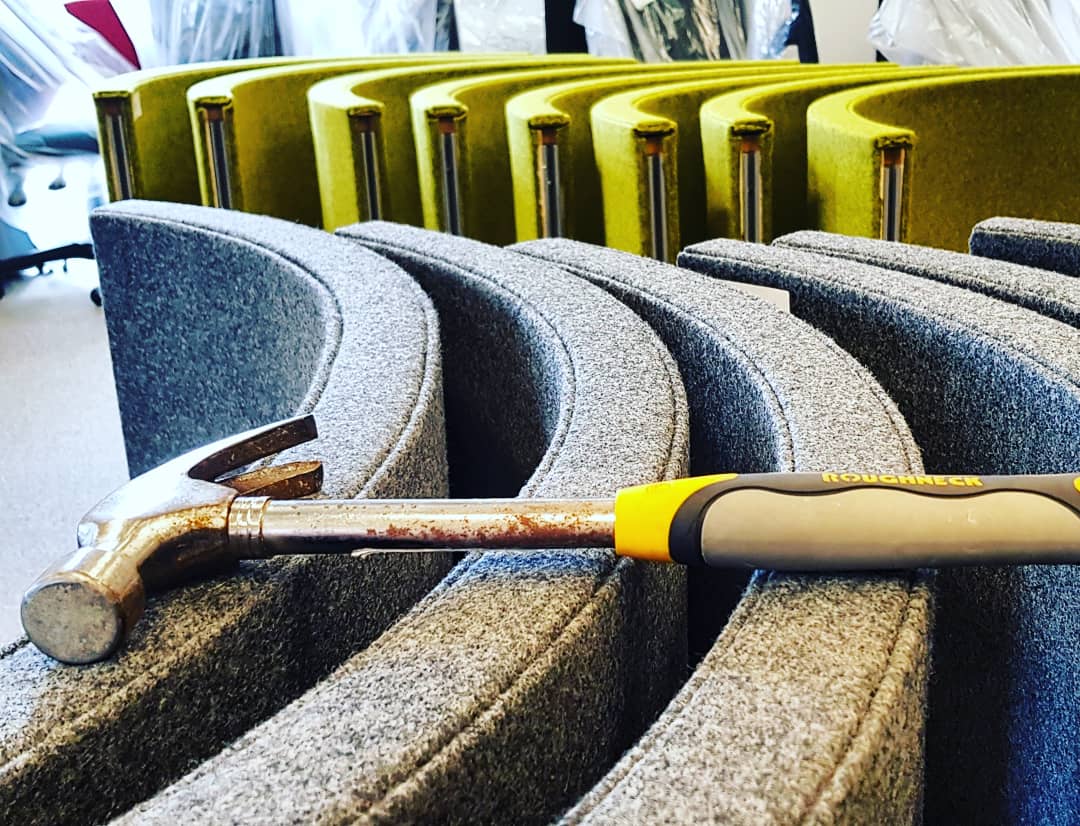 LibraryDMU's tweet image. Some interesting shapes appearing on Kimberlin Library&apos;s First Floor as part of our #SpaceForSuccess refurbishment. Any guesses? #YourLibrary #LoveDMU #DMU