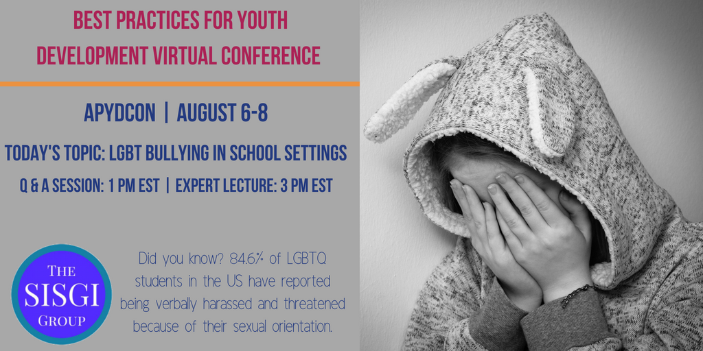 MissKendraProg's tweet photo. Join us for the last day of the #APYDCON seminar discussing #LGBT #bullying in #school settings. Register here: https://t.co/shmPlcFvpK https://t.co/E06KRSU4FQ