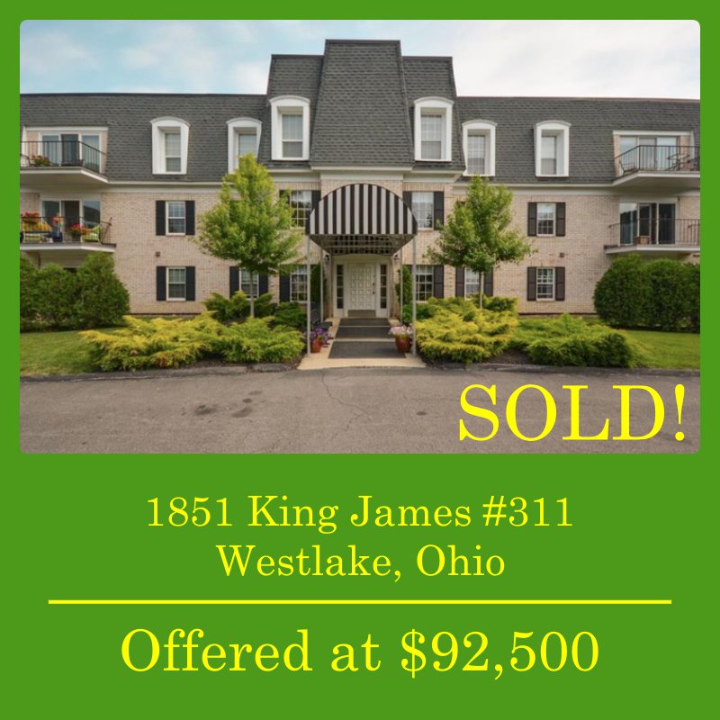 SOLD! 1851 King James #311, Westlake. Offered at $92,500. *We represented the buyer in the sale of this home.