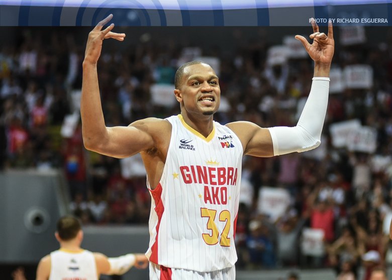 paullintag8's tweet photo. Justin Brownlee in Game 6 of the Finals:

31 points
20 points in the second half
50 percent shooting
19 rebounds
7 assists
4 blocks
2 steals

+
3 championships
1 Best Import

Is he Ginebra's GOAT import? #PBA2018 | @abscbnsports https://t.co/Z3mhTlF8mU