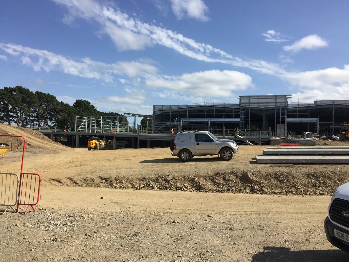 EDP_E_MEP's tweet photo. A photo from a very sunny site visit yesterday! Progress on @TheRangeUK new store and head quarters in Plymouth, with the store shell nearing completion.
#Buildingservicesdesign #Construction #Progress https://t.co/FHG67BEHp1
