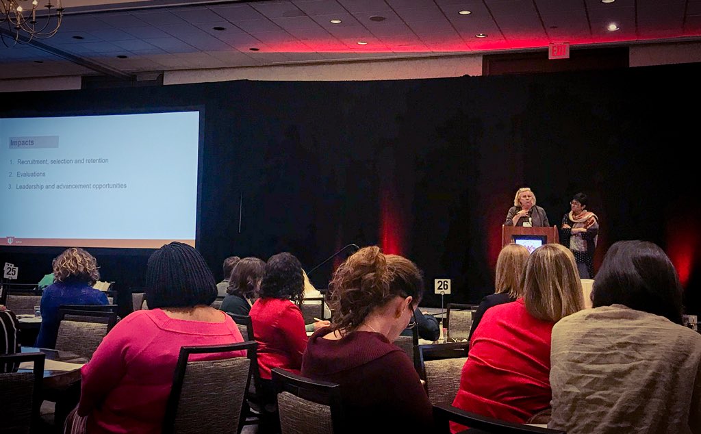 emissy0601's tweet image. Career challenges for women and how to overcome them led by Kathy Grove and Mary Austrom at the Women of IU Conf. A takeaway is to stop tripping the “prom the queen”. There is enough for us all. Let’s support each other. #doublebind @IUPUI @IndianaUniv #TheFutureIsFemale