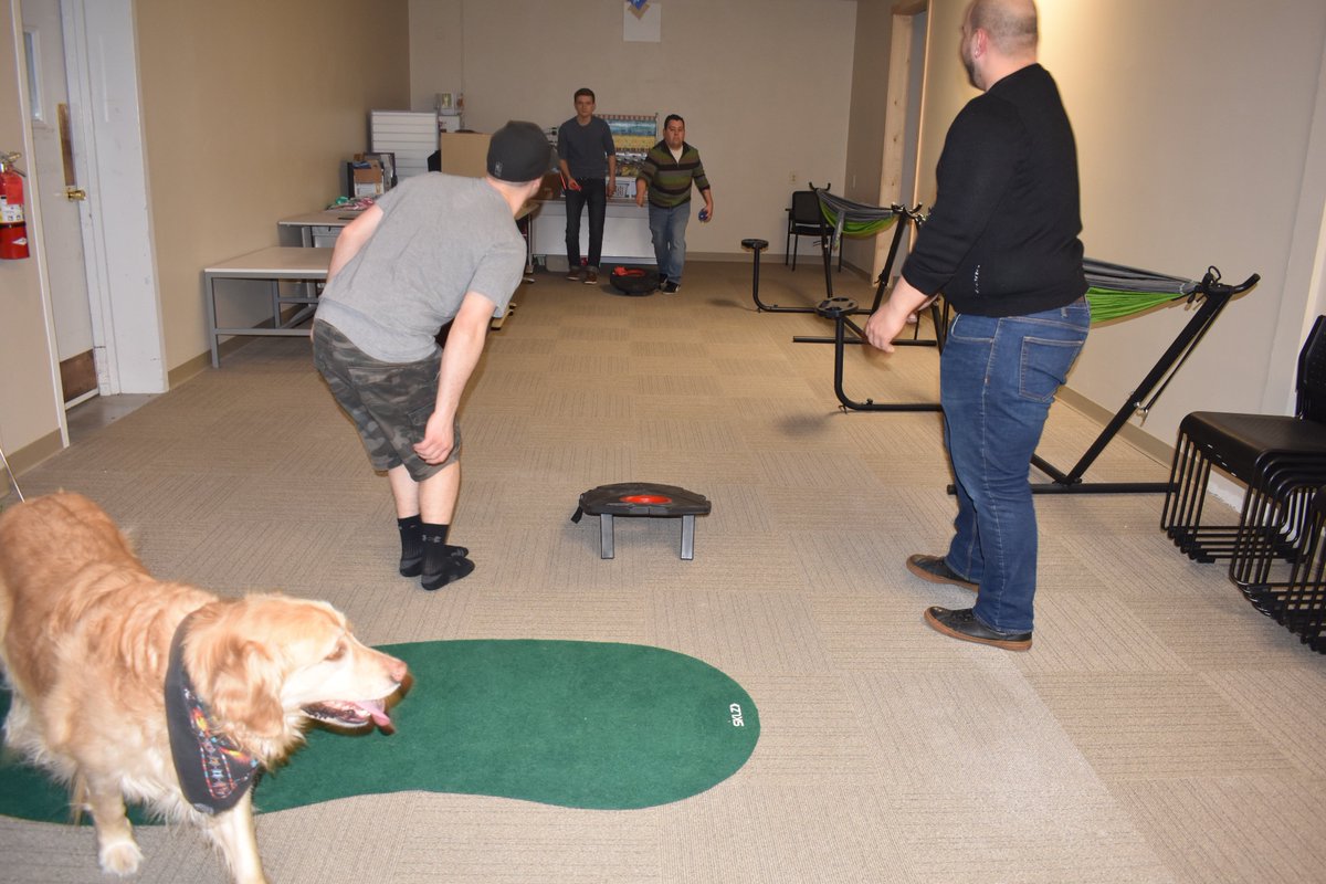 EvolveWorkplace's tweet photo. Did you know Evolve has a game room in theback? Just in case you need a little spark in creativity..... #coworking #gameroom #evolveworkplace #cornhole #airhockey #pingpong #foosball #golf #workperks #alwaysevolving #entrepreneurs #smallbusiness #coworkandbuild #coworkwithus https://t.co/YiEXUDYfM7