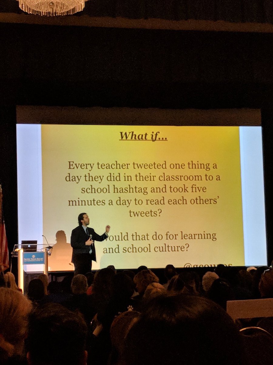lesliekorn's tweet photo. Just imagine if this took place..... I know personally twitter has helped me access new learnings quickly. What if we could convince a few extra staff members to join the twitter universe? #LPSDSummerPD https://t.co/6VLJ8ulybk