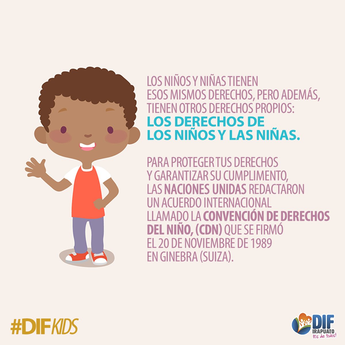 DIFIrapuato's tweet photo. #DIFKIDS Conocer tus derechos es el primer paso para vivirlos y defenderlos.¿Ya los conoces?
¡¡Comparte esto con tus amigos!! 👶🧒👦👧🧑 https://t.co/TrCrapx5Hm