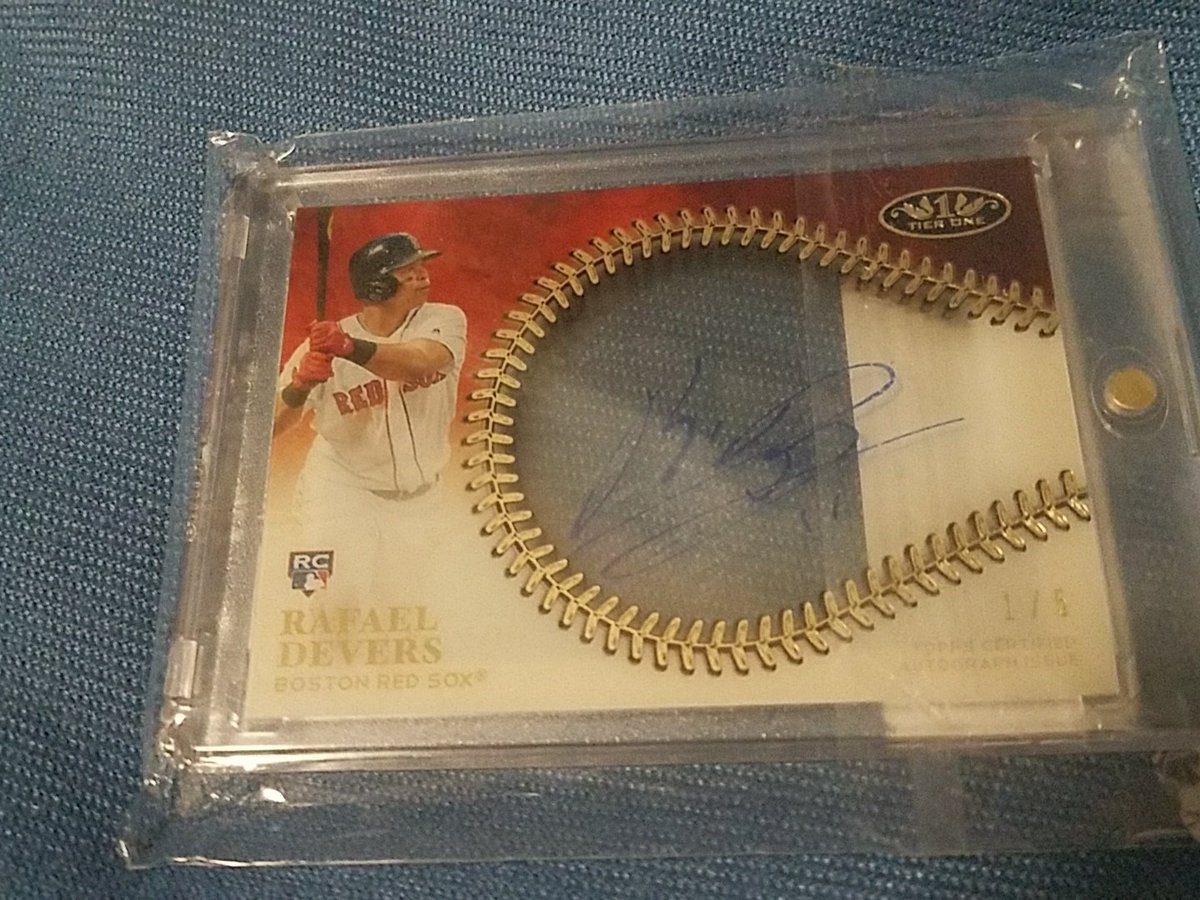 if_6was9_'s tweet photo. Gonna have to sell due to emergency. Urgent need at this point. 
Trout $400
Judge $200
Devers $175
Jordan $250
Big Unit/Maddux to 5 $500
@BAMFBreakers @BreakingCompany
More photos in thread https://t.co/5d28PxHn5q
