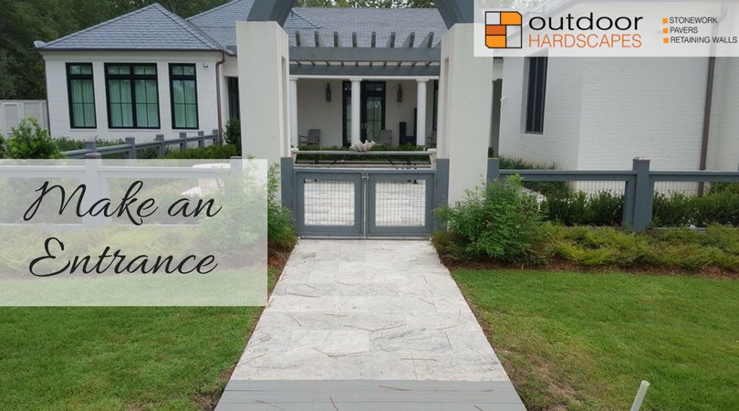 How would you like to make a grand entrance? Give us a call at 251-214-9166 for all your hardscaping needs! #OutdoorHardscapes #BaldwinCounty #GulfCoast #Goals #Paradise #Dreams