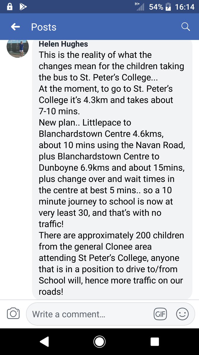 IamMarthaD8's tweet photo. Great points here about the Dunboyne service or soon to be no Dunboyne service. #savethe70 #savethe270 #db270 #db70 #Dunboyne #Littlepace #Castaheany #Clonee #dubinbus @BusConnects @humantransit @dublinbusnews @Dublinbususers @DublinLive @FM104 @DublinInquirer https://t.co/cedQE8wG49