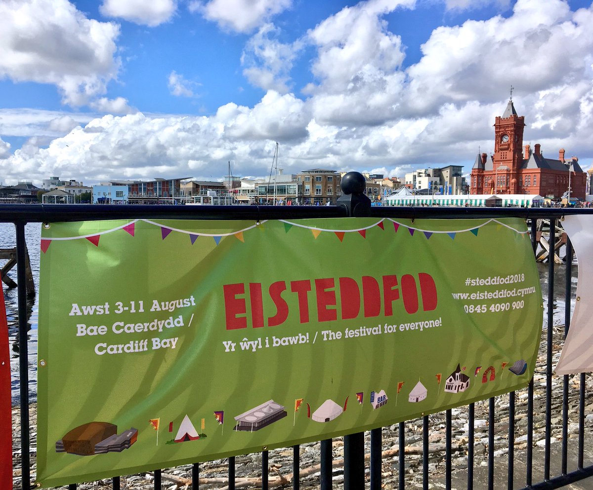 Cardiff Bay looking great for the #Eisteddfod2018 - <a href="/cardiffmet/">Cardiff Metropolitan University</a> have a stand and are there all week 👋🏼