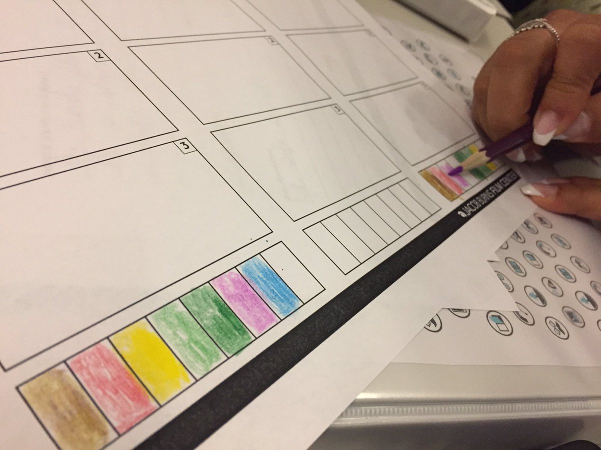 TeachEmFilm's tweet photo. Teachers learning about #ColorPalette through color scripts! #ImageSoundStoryPD @jbfc_ny https://t.co/qTXiwN8Ucg