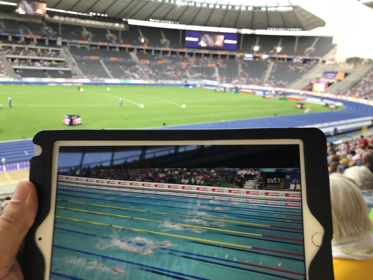 Byske's tweet photo. Kul att det funkar med #TeliaPlay @TeliaSverige inom hela EU.
Sitta i Berlin och vänta på friidrott samtidigt som @SVTSport visar @sarahsjo är ett privilegium. https://t.co/fgFQaCcI77