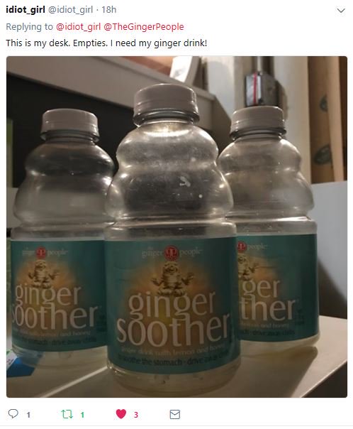 TheGingerPeople's tweet image. Does anyone else have this problem? Or is @idiot_girl our number 1 Ginger Soother fan? What do you find yourself running out of rapidly? #GingerEveryDay #EveryDayProblems #Ginger