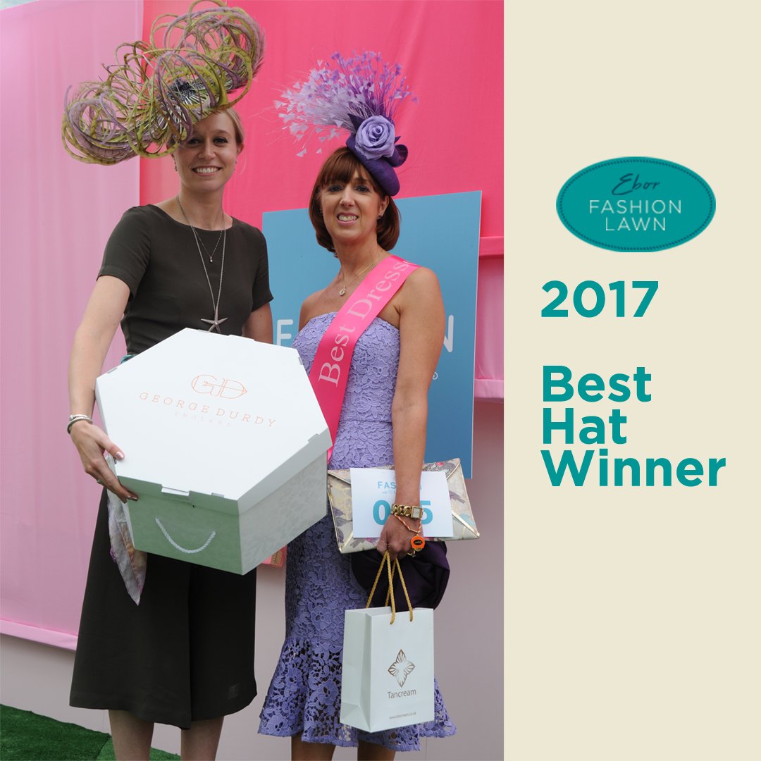 yorkracecourse's tweet image. With just 2 weeks to go until Ebor Fashion Lawn we will be tweeting our amazing prizes for each category DAILY. 

The prize for the BEST HAT each of the 4 days is a BESPOKE HAT by George Durdy 👒💖

How amazing is 2017's winner's hat?! 

Read more: bit.ly/2OV2PRs