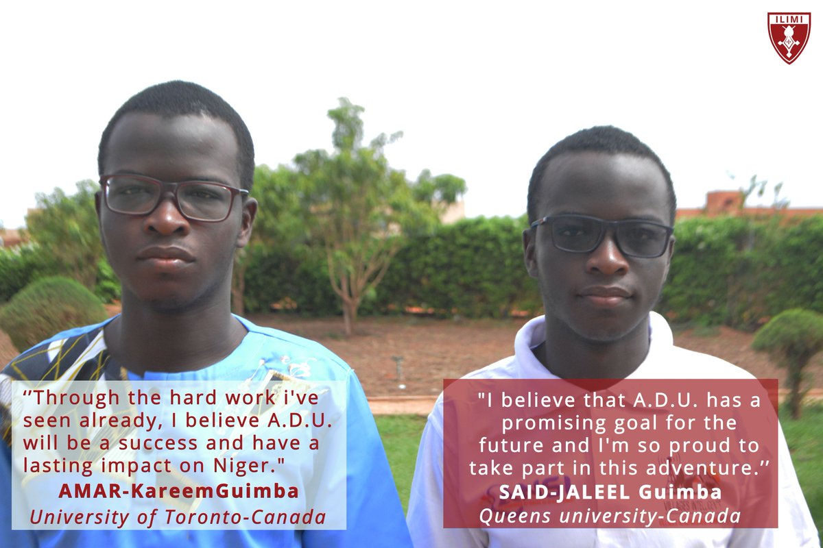 ADULeads's tweet photo. Amar Kareem et Said Jaleel sont des jumeaux, Nigero-américains, étudiants au Canada, l’un à Queens University et l’autre à l’université de Toronto.
Ils ont décidé de consacrer leurs vacances en stage à A.D.U.
#INTERNSHIP2018
#ILIMI
#ADU https://t.co/K94auI3fr2