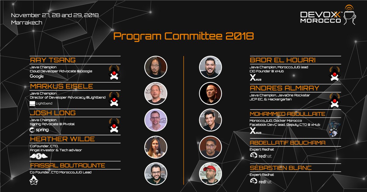 DevoxxMA's tweet image. #DevoxxMA program committee is too busy 🕵‍reviewing the #CFP 2018
👉A #Killercontent is waiting for you

🏷 contact us &amp;amp; ask for your &quot;Early Bird&quot; quotation to register 
📧 info@devoxx.ma