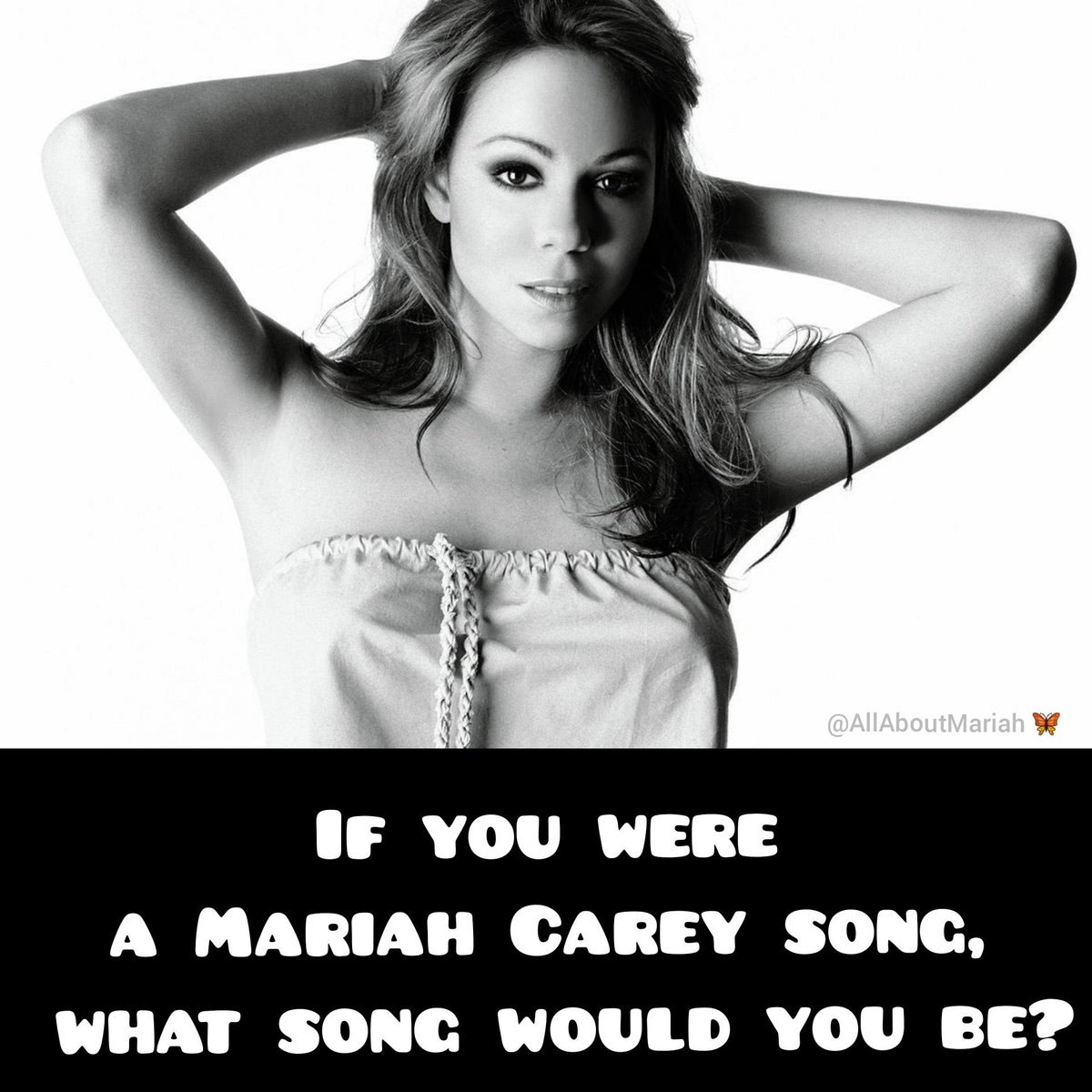 AllAboutMariah's tweet photo. If you were a @MariahCarey song, what song would you be?

#28YearsOfMariah #L4L ❤
#TheButterflyReturns 🦋 https://t.co/yJt1TZUdgX