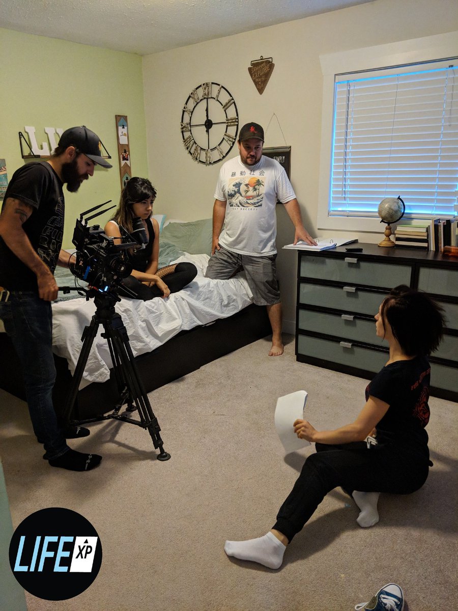 LifeXP_Series's tweet photo. Blocking a scene - Day1 of #LifeXP has begun! We want you to join us on the adventure, so please follow us here (and @instagram &amp; @facebook) and share the fun with your friends! 😎🎬 #LightsCameraMagic #Filmmaking #acting #action #stunts #vr @theIPF #supportindiefilm https://t.co/KWiCbDYHld