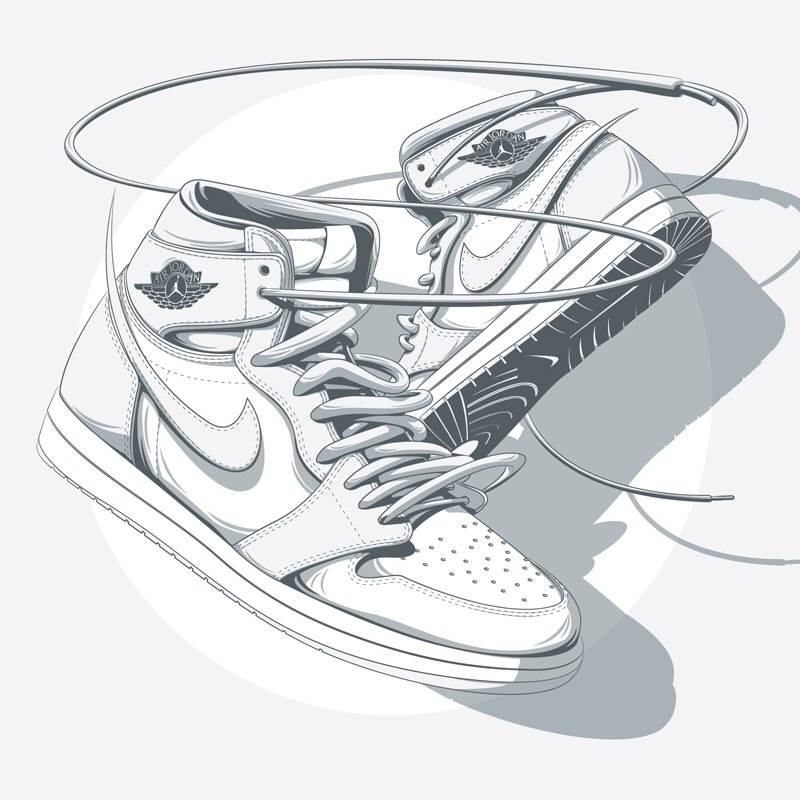 nike trainer sketch