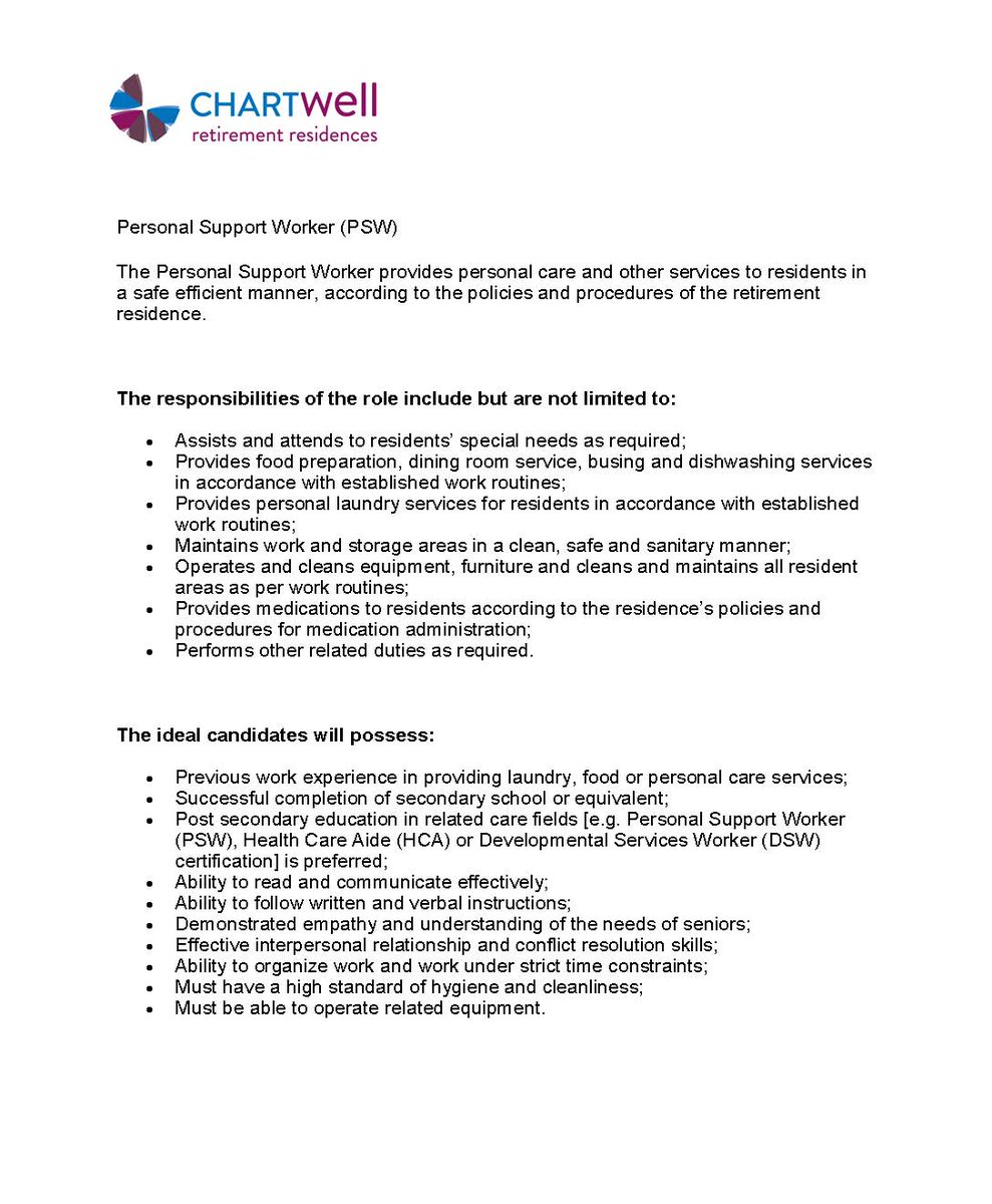LifetimeLC's tweet photo. Hi LLC Peeps! Two new job postings to check out. 
Chartwell Retirement Residences are looking for PSWs &amp; Dietry Aids.
PSW - Full-time/Part-time/Casual
Resumes to be sent to mgriffin@chartwell.com
DIETARY AIDE - Part-time
Resumes to be sent to jlivermore@chartwell.com https://t.co/rKwr88IWp2