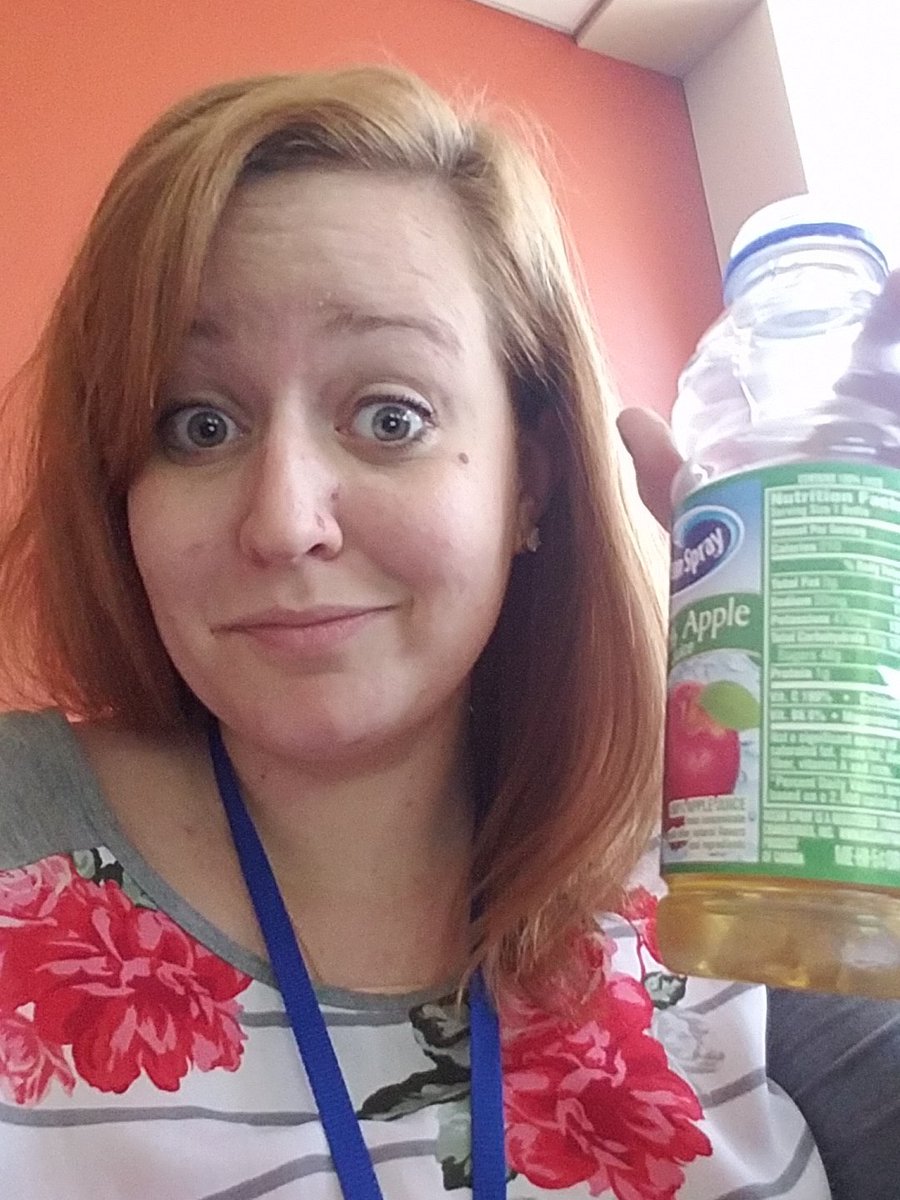 TeachEm33's tweet photo. @OSHEdCamp Fueling for some learning! #applejuice #oshedcamp18 #brainpower #oceanspray #wheresthecoffee https://t.co/IJrIecwYFy