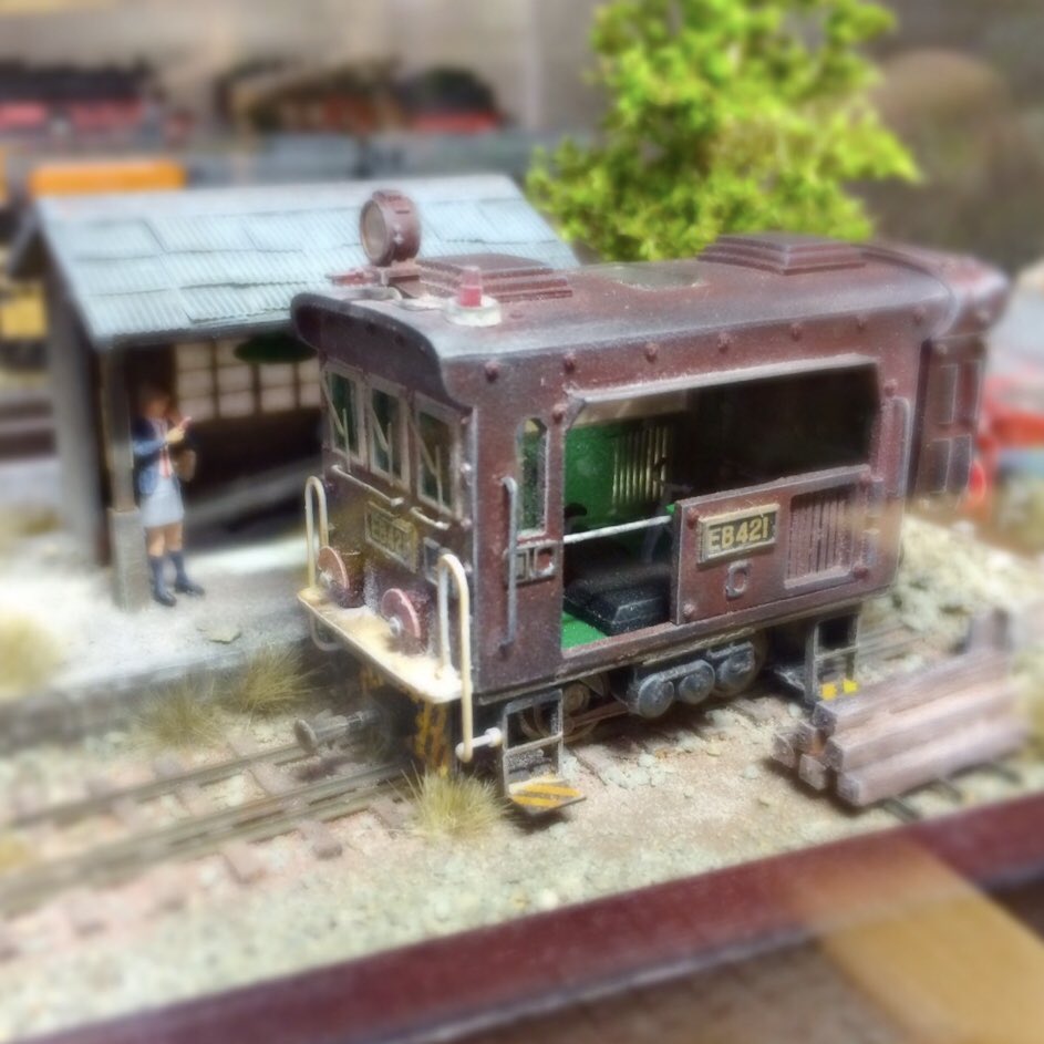 阿亮鉄道模型社 Pa Twitter コレもレールウォーズ からのネタです かれこれ4年前の話です 3dプリンタでもなく プラ板からのフルスクラッチ でありました このあたりから隔月で 角川電撃ホビーマガジンに 連載しておりました 鉄道模型 ナローゲージ 軽便